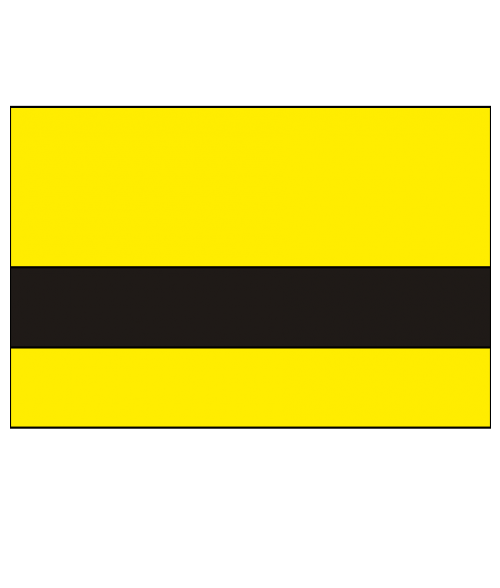 Rowmark FlexiBrass yellow/black 1238x610x0,5mm