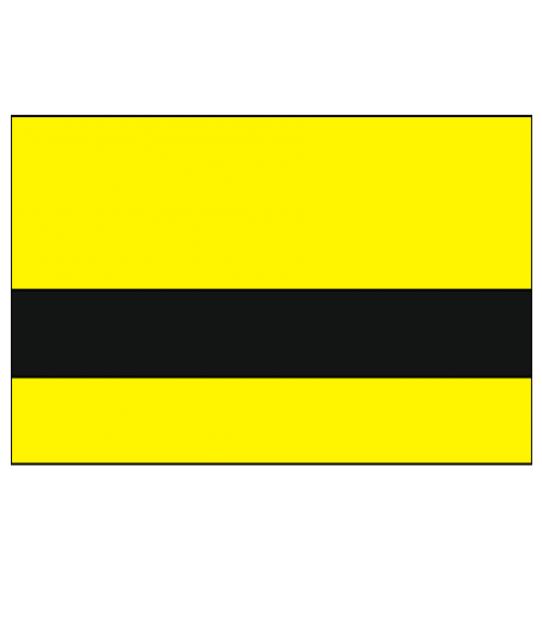 Rowmark LaserLights yellow/black 610x305x0,1mm