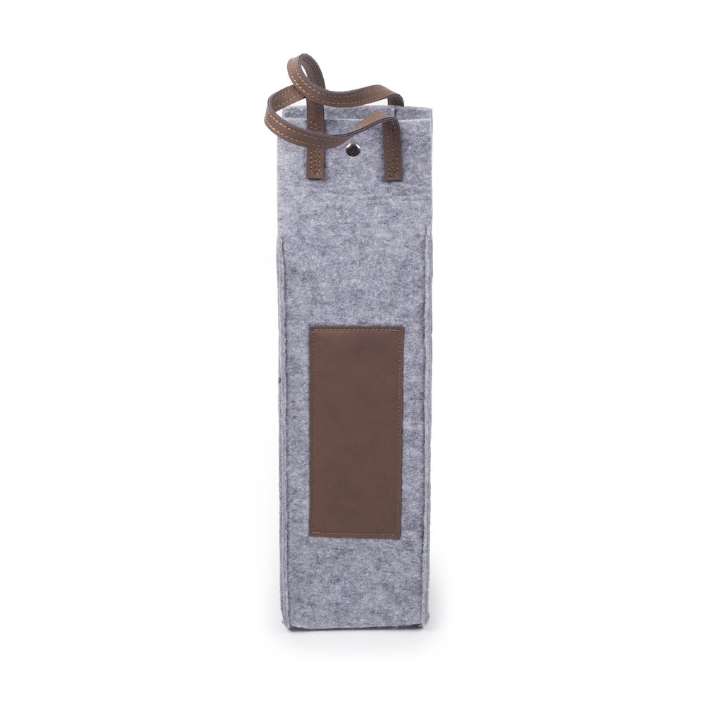 Laserable wine tote flannel color: Bay Brown