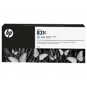 HP 831C 775-ml Light Cyan Latex Designjet ink cartridge