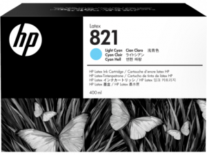 HP 821A 400-ml Light  Cyan Latex Designjet ink cartridge