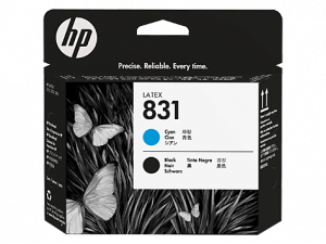 HP 831 Cyan/Black Latex Printhead For 310, 330, 360